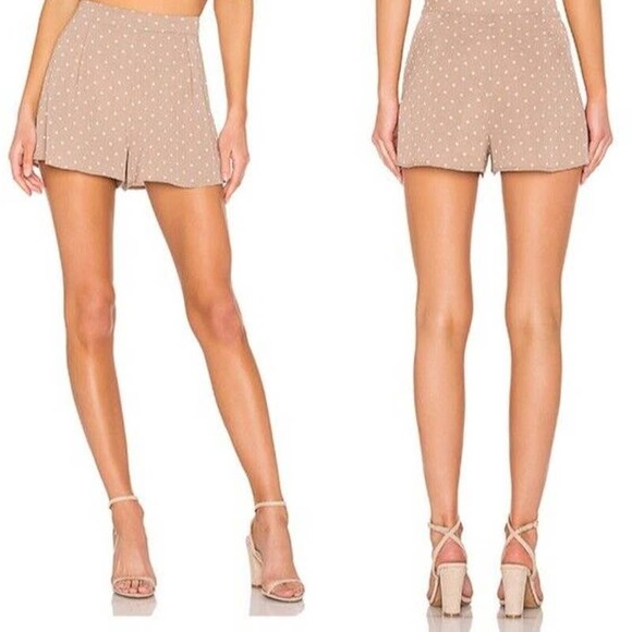 Show Me Your Mumu Marley Short Tan Dotcha Miss Me Polka Dot Small - Picture 3 of 7